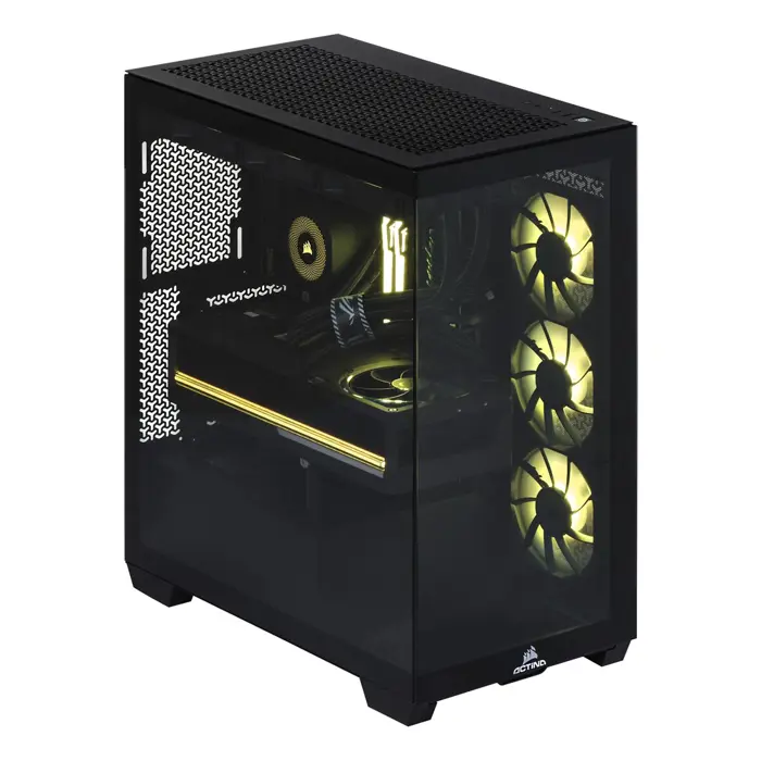 Actina 5901443415947 PC AMD Ryzen™ 7 7800X3D 32 GB DDR5-SDRAM 2 TB SSD AMD Radeon RX 9070 XT Midi Tower Black
