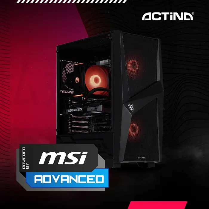 Actina 5901443421580 PC AMD Ryzen™ 9 7900 32 GB DDR5-SDRAM 1 TB SSD NVIDIA GeForce RTX 5070 Midi Tower Black