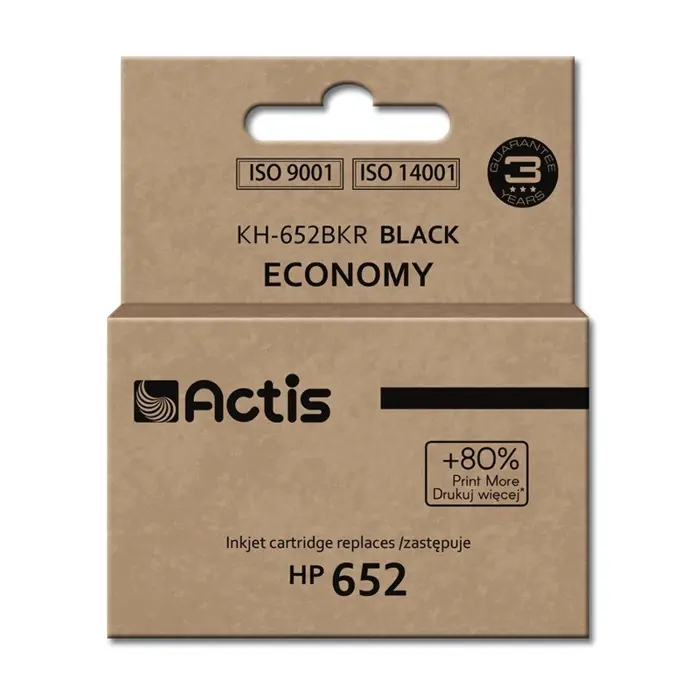 Actis KH-652BKR ink (replacement for HP 652 F6V25AE; Standard; 15 ml; black)