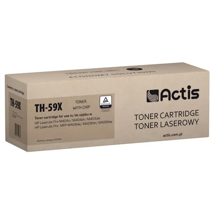 Actis TH-59X Toner (replacement for HP CF259X; Supreme; 10000 pages; black). With a chip. We recommend disabling the printer software update, the new update may cause problems with the toner not worki