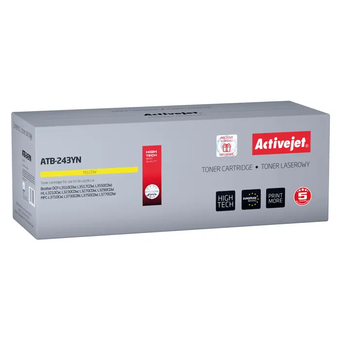 Activejet ATB-243YN Toner (replacement for Brother TN-243Y; Supreme; 1000 pages; yellow)
