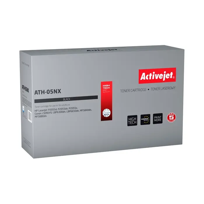 Activejet ATH-05NX Toner (replacement for HP 05X CE505X, Canon CRG-719H; Supreme; 6500 pages; black)
