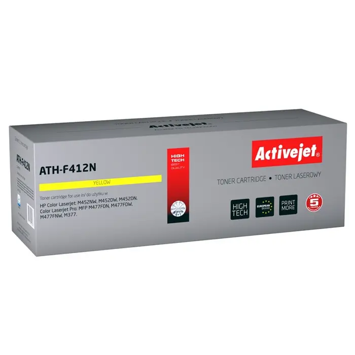 Activejet ATH-F412N toner (replacement for HP 410A CF412A; Supreme; 2300 pages; yellow)