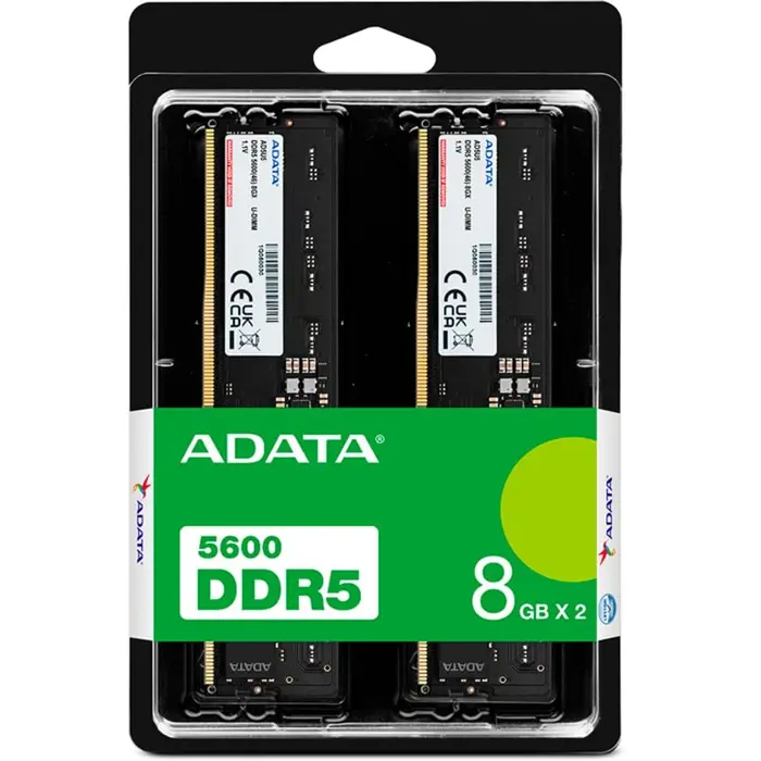 ADATA DDR5 - 16GB - 5600 - CL - 46 (2x 8 GB) dual kit, RAM (black, AD5U56008G-DT, Premier Tray)