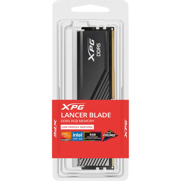 ADATA DDR5 - 16GB - 6000 - CL - 36, single (black, AX5U6000C3616G-SLABRBK, XPG Lancer Blade RGB, INTEL XMP, AMD EXPO)