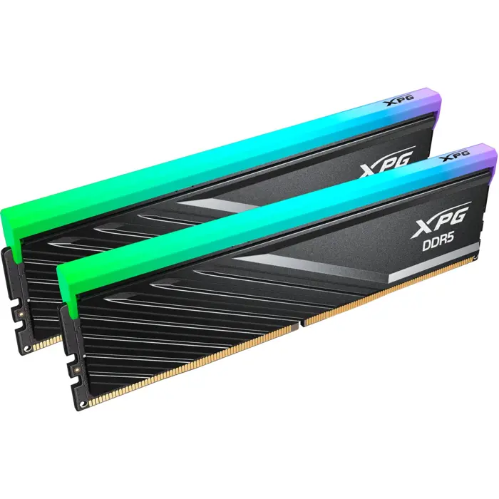 ADATA DDR5 - 32GB - 6000 - CL - 30 (2x 16 GB) dual kit, RAM (black, AX5U6000C3016G-DTLABRBK, XPG Lancer Blade RGB, INTEL XMP, AMD EXPO)