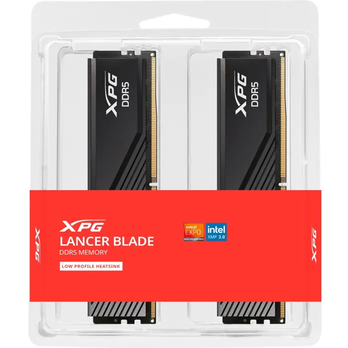 ADATA DDR5 - 32GB - 6400 - CL - 32 (2x 16 GB) dual kit, RAM (black, AX5U6400C3216G-DTLABBK, XPG Lancer Blade, INTEL XMP, AMD EXPO)
