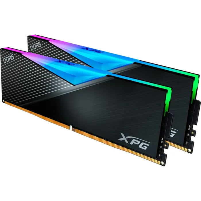 ADATA DDR5 32GB - 6400 - CL - 32 - Dual-Kit - AX5U6400C3216G-DCLARBK, Lancer RGB, XMP, black