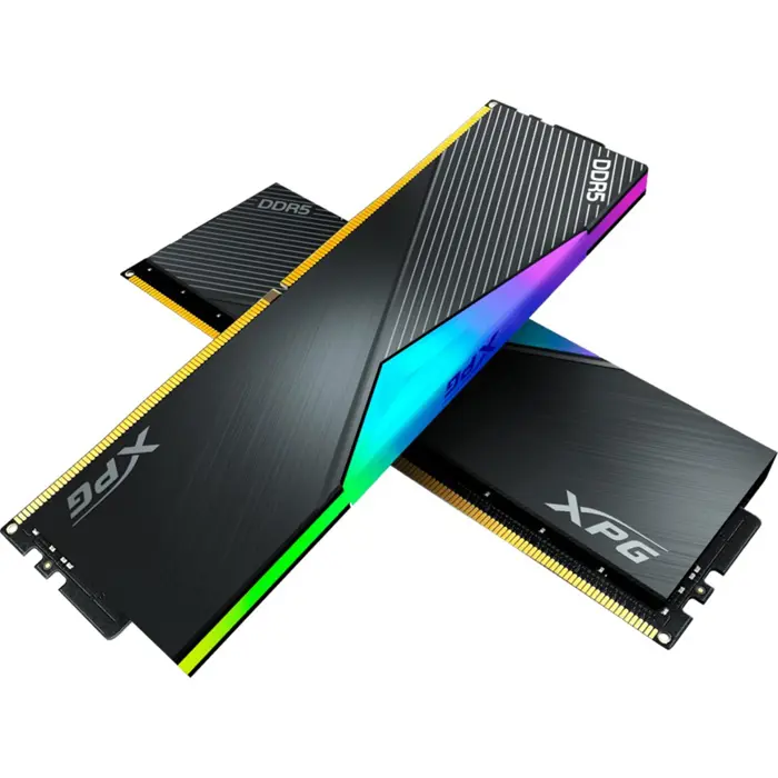 ADATA DDR5 - 64GB - 6400 - CL - 32 (2x 32 GB) dual kit, RAM (black, AX5U6400C3232G-DCLARBK, Lancer RGB, INTEL XMP)