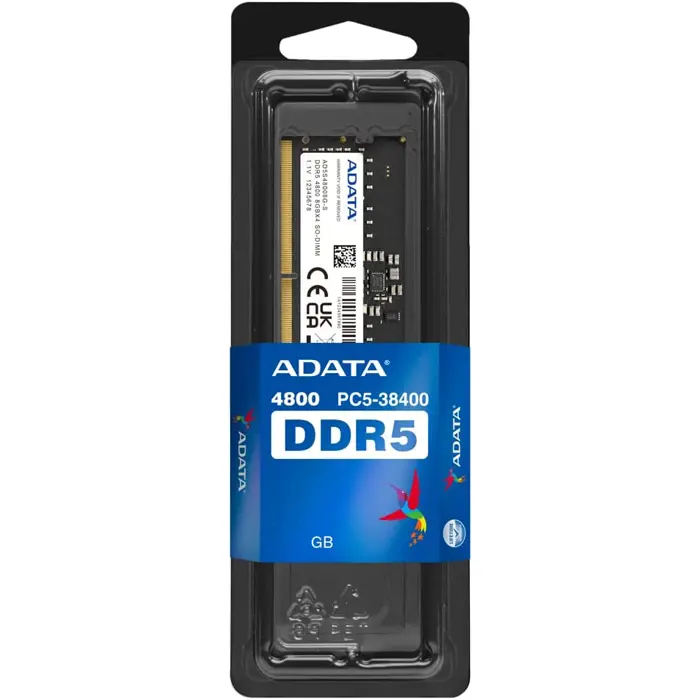 ADATA DDR5 8GB - 4800 - CL - 40 - ECC - SO-DIMM - AD5S48008G-S - Premier - black