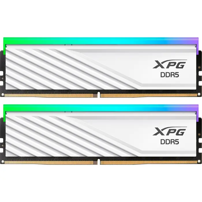 ADATA DIMM 16 GB DDR5-5600 (2x 8 GB) dual kit (white, AX5U5600C468G-DTLABRWH, XPG Lancer Blade RGB, INTEL XMP, AMD EXPO)