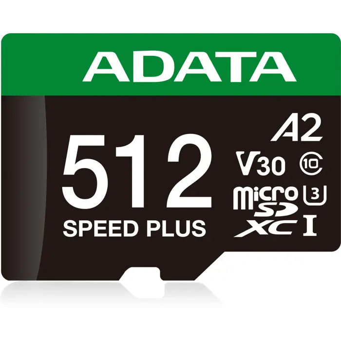 ADATA SPEED PLUS microSDXC 512 GB, memory card UHS-I U3, Class 10, V30, A2