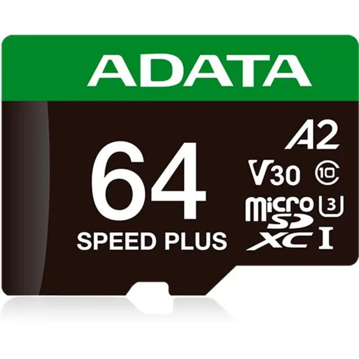 ADATA SPEED PLUS microSDXC 64GB (UHS-I U3, Class 10, V30, A2)