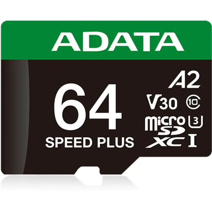 ADATA SPEED PLUS microSDXC 64GB (UHS-I U3, Class 10, V30, A2)