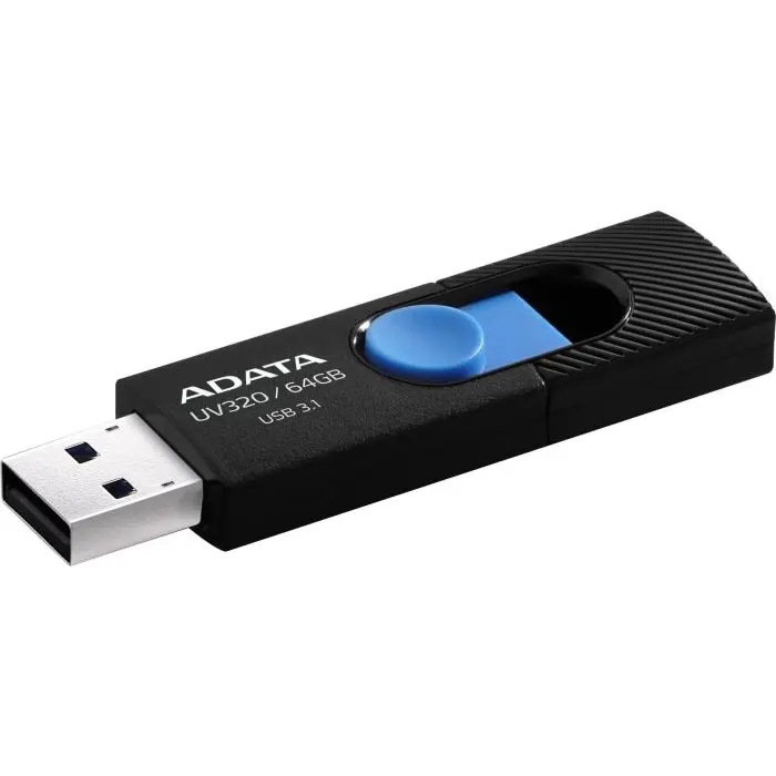 ADATA UV320 64GB, USB flash drive (black / blue, USB-A 3.2 (5 Gbit / s))