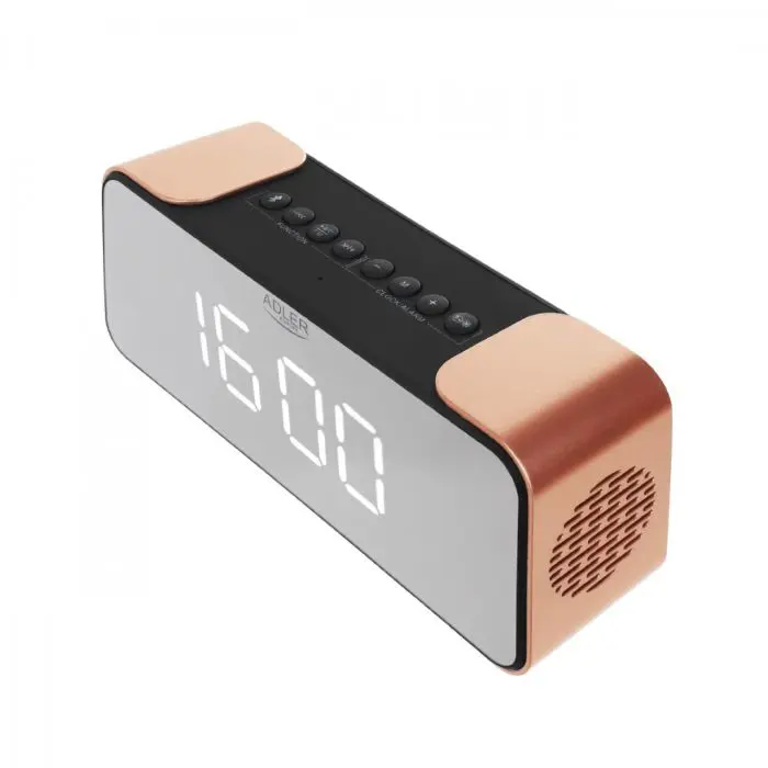 Adler AD1190 Copper Wireless Alarm Clock with Radio.
