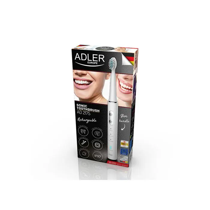 Adler Electric Sonic Toothbrush - 30,000vpm AD2175