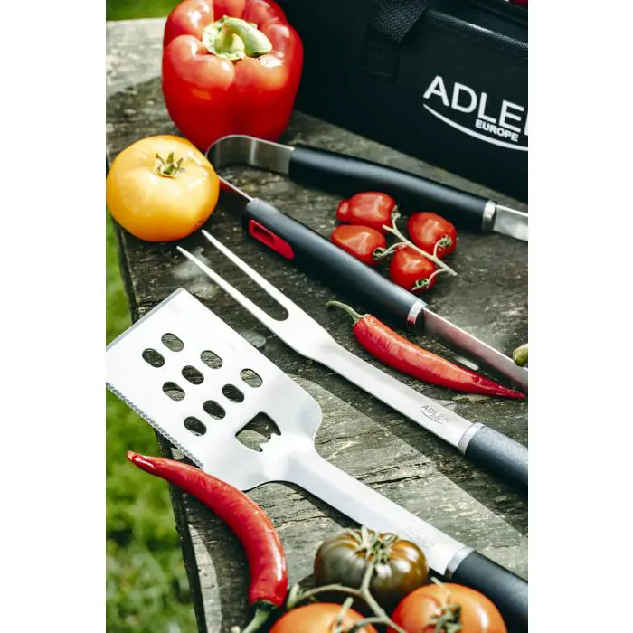 Adler Set Grill Gadgets - Stainless Steel with a Portable Case