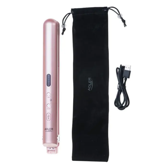 Adler Wireless USB-C Travel Hair Straightener 160/190/220°C