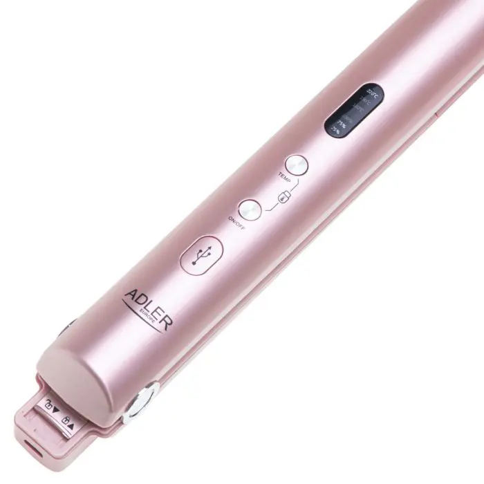 Adler Wireless USB-C Travel Hair Straightener 160/190/220°C