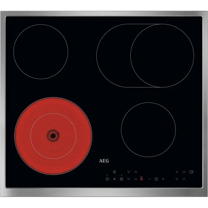 AEG TN64RA06XB Elektro-Kochfeld 4 Kochzonen Touch Control Edelstahlrahmen