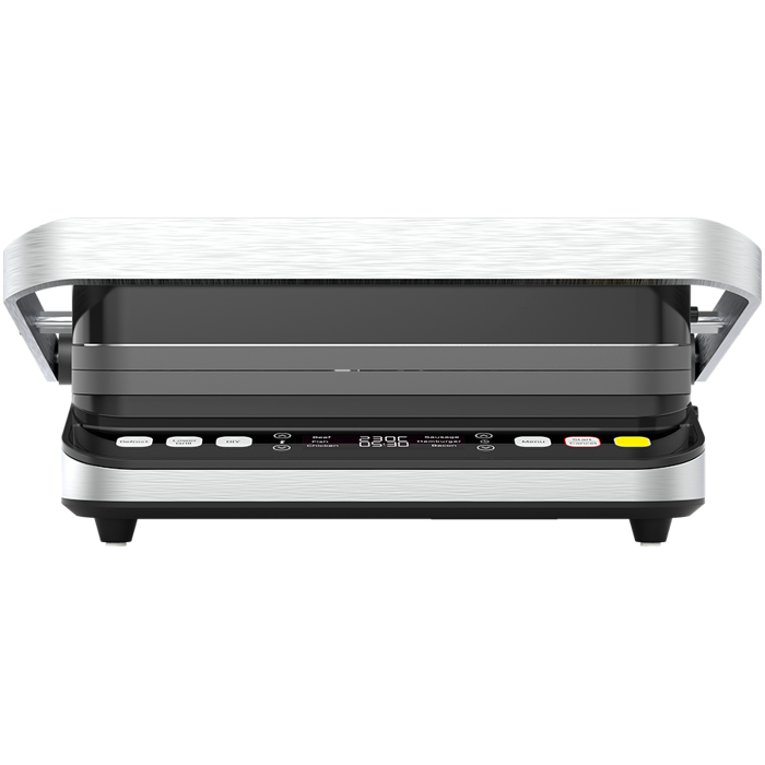 AENO Electric Grill EG5: 2000W, 2 heating modes - Lower Grill, Both Grills, 6 preset programs, Defrost, Max opening angle -180°, Temperature regulation, Timer, Removable double-sided plates, Plate s
