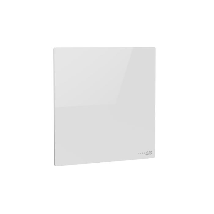 AENO Premium Eco Smart Quadro Wall Heater, 500W, 50x50 cm., Tempered glass, Infrared+convection heating type, LED display Plug type: Europe (E/F type), WHITE, Made in Poland