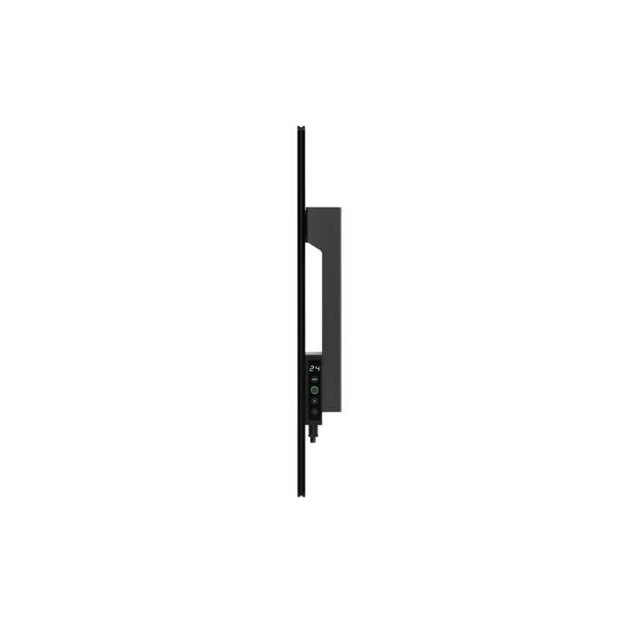 AENO Premium Eco Smart Quadro Wall Heater, 500W, 50x50 cm., Tempered glass, Infrared+convection heating type, LED display Plug type: Europe (E/F type), BLACK, , Made in Poland