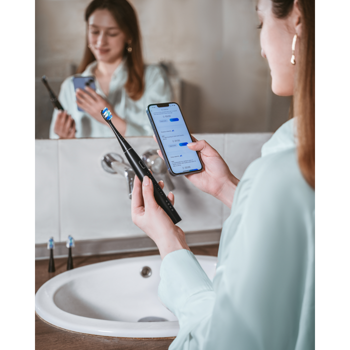 AENO SMART Sonic Electric toothbrush, DB2S: Black, 4modes + smart, wireless charging, 46000rpm, 40 days without charging, IPX7