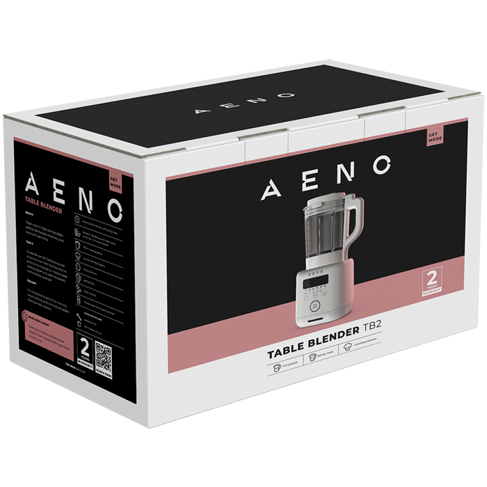 AENO Table Blender-Soupmaker TB2: 800W, 28000 rpm, boiling mode, high borosilicate glass cup, 1.75L, 6 automatic programs, preset time, LED-display