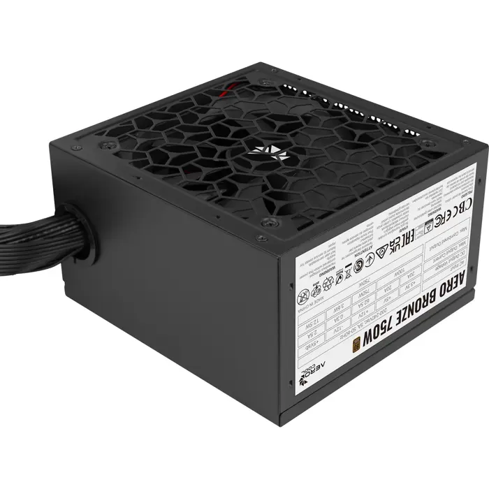 Aerocool AERO 750, PC power supply, black, 750 watts