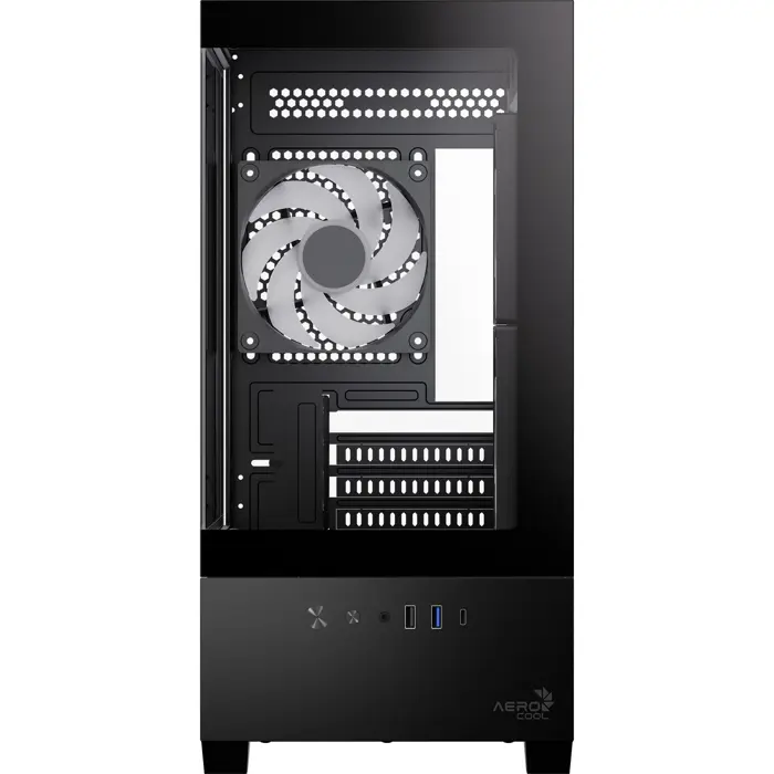 Aerocool P300D-G-BK-v1 (black, tempered glass x 2)