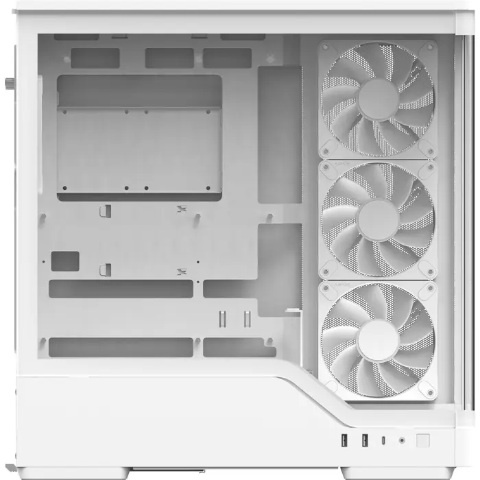 Aerocool P500A-WT-v1, Tower Case White, Tempered Glass x 2