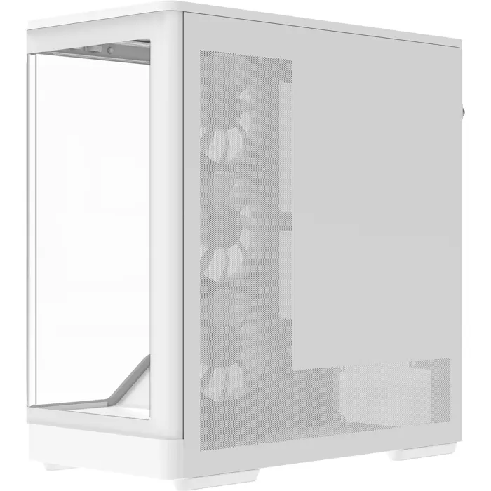 Aerocool P500A-WT-v1, Tower Case White, Tempered Glass x 2