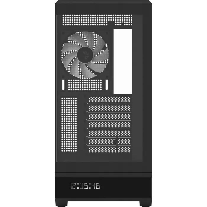 Aerocool P500B Digi-BK-v1, Tower Case, Black, Tempered Glass x 2