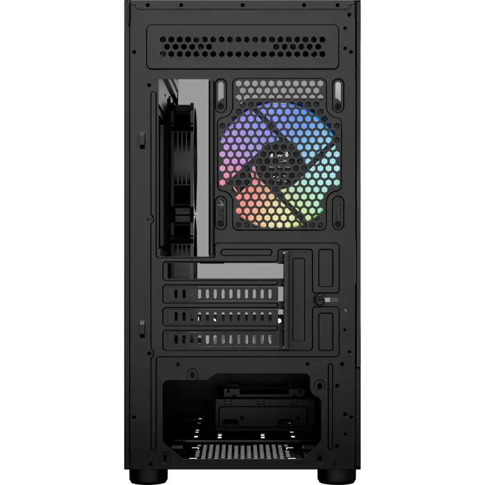 Aerocool Viewport Mini-G-BK-v4 ARGB, Tower Case Black, Tempered Glass x 2