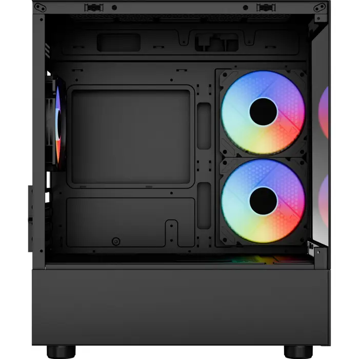 Aerocool Viewport Mini-G-BK-v4 ARGB, Tower Case Black, Tempered Glass x 2