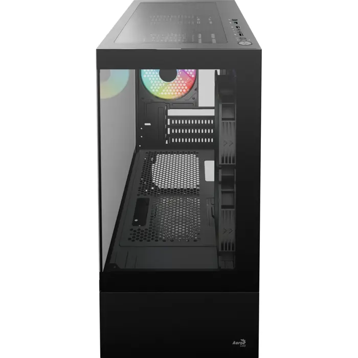 Aerocool Viewport Mini-G-BK-v4 ARGB, Tower Case Black, Tempered Glass x 2