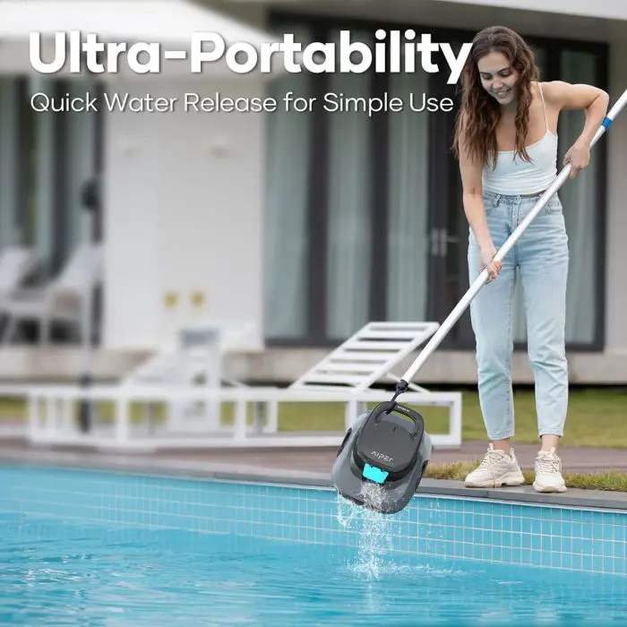 AIPER Scuba SE battery robot pool vacuum cleaner, gray