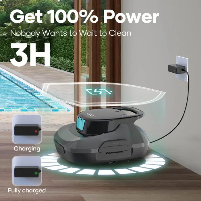 AIPER Scuba SE battery robot pool vacuum cleaner, gray