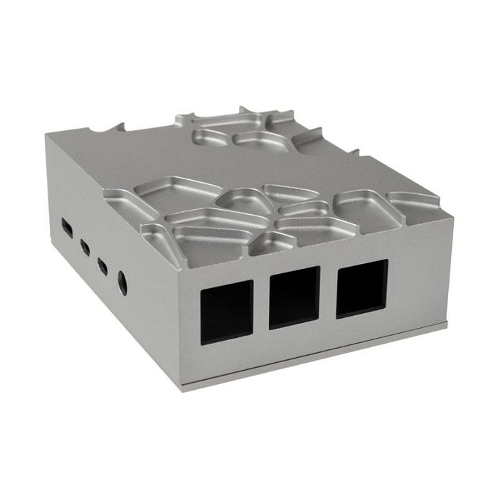 Akasa Aluminijsko Kućište za Raspberry Pi 4B sa Termalnim kompletom - srebrno A-RA09-M1S