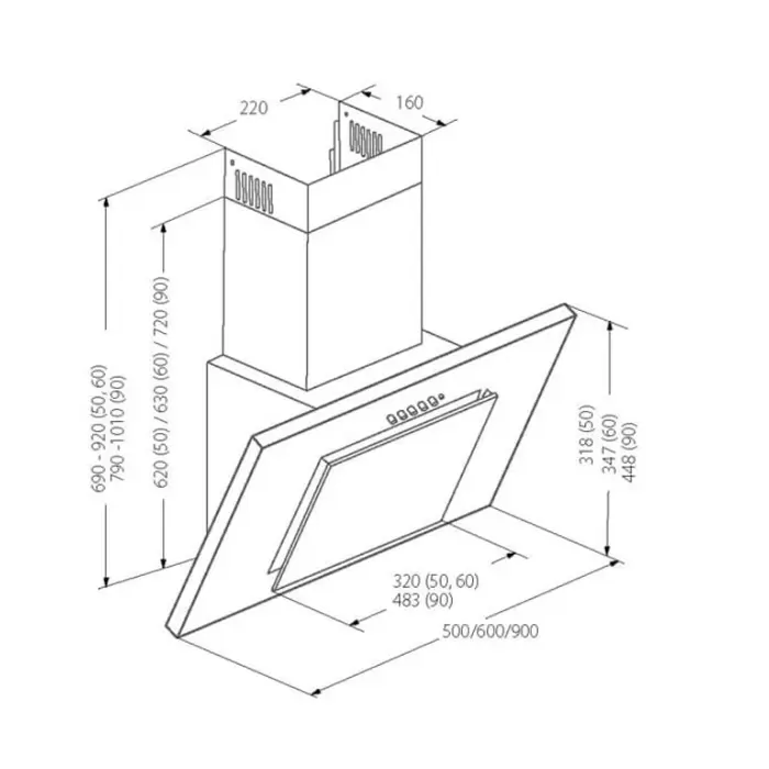 Akpo WK-4 Nero Line Eco 50 Wall-mounted Black