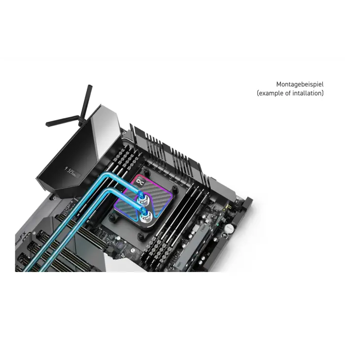 Alphacool Core 1 Aurora CPU-Kühler, ARGB - Carbon-13769