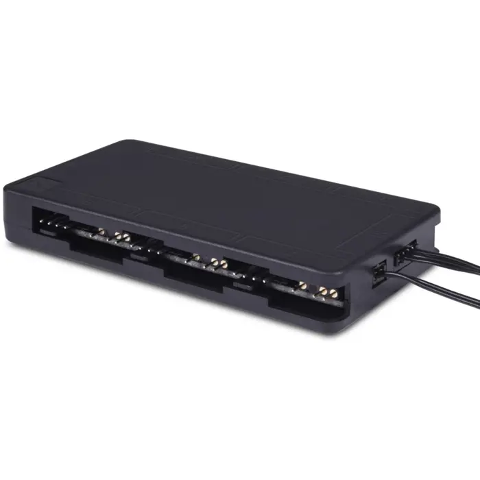 Alphacool Core 6x 4-pin PWM/DRGB splitter, fan controller (black, with SATA power connector)