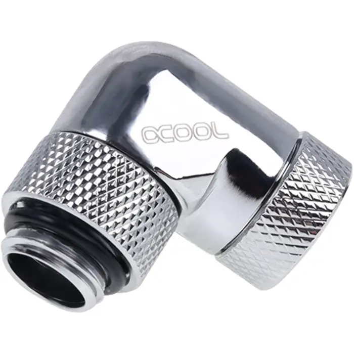 Alphacool Eiszapfen 90° L-angle adapter 1/4", chrome-plated - 17261