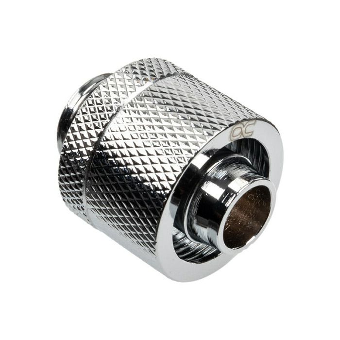 Alphacool icicle connection straight G1/4 inch AG to 16/10mm - chrome silver
