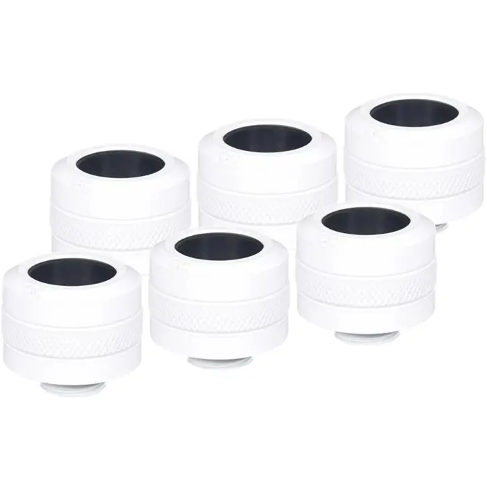 Alphacool Eiszapfen PRO 16mm HardTube Fitting G1/4 - White (set of 6)