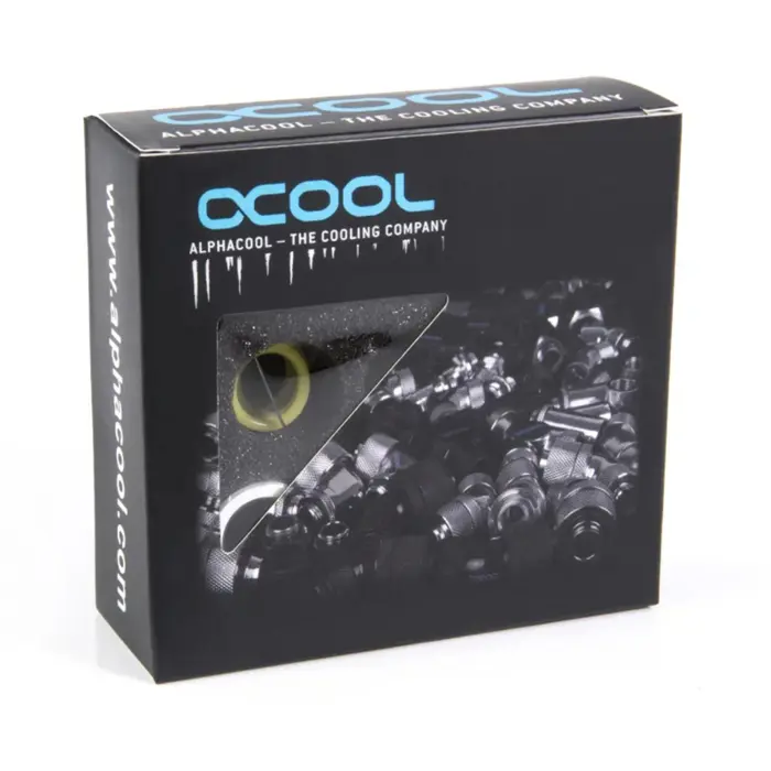 Alphacool Eiszapfen PRO 16mm HardTube Fitting G1/4 - White (set of 6)
