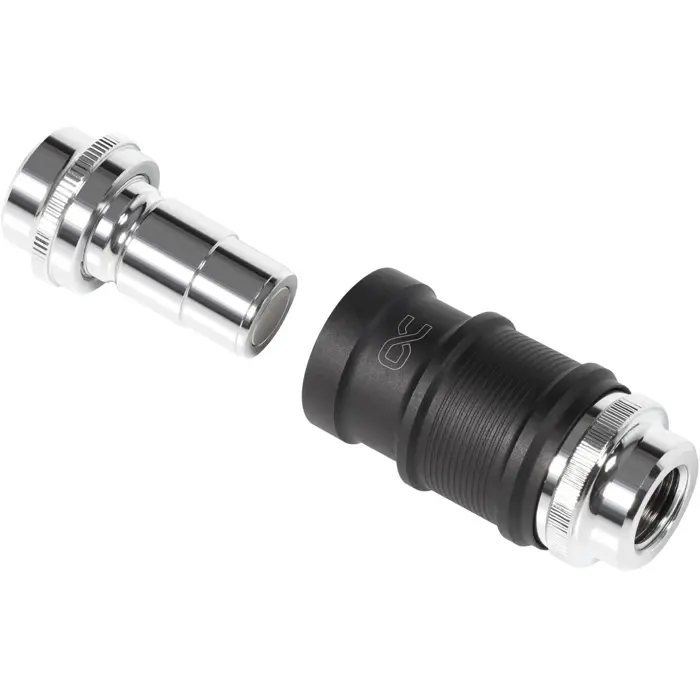 Alphacool ES quick release BLH1A PushIn set IG-IG (black (matt)/chrome)
