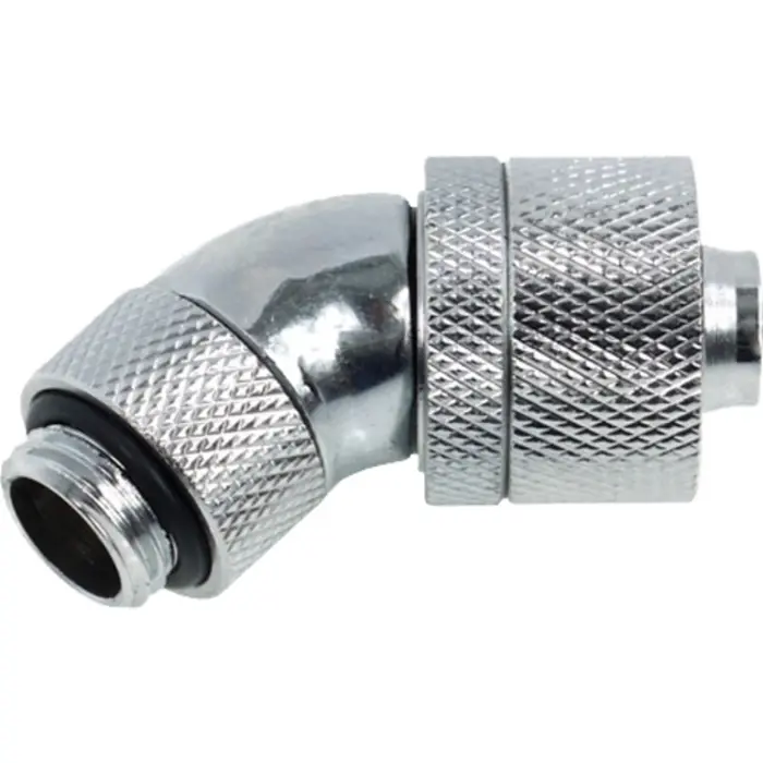 Alphacool HF screw connection 45° 1/4", chrome (17083)